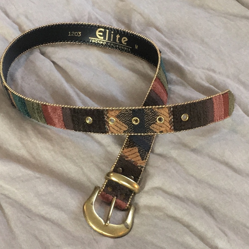 Vintage Elite color block belt